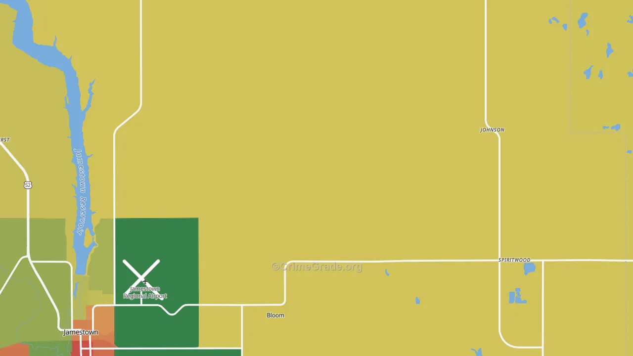 Spiritwood, ND Map of Vandalism Rates