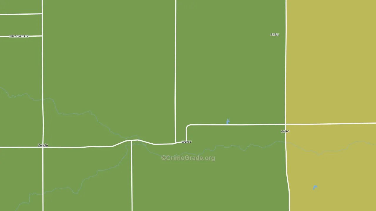 Spivey, KS Map of Vandalism Rates