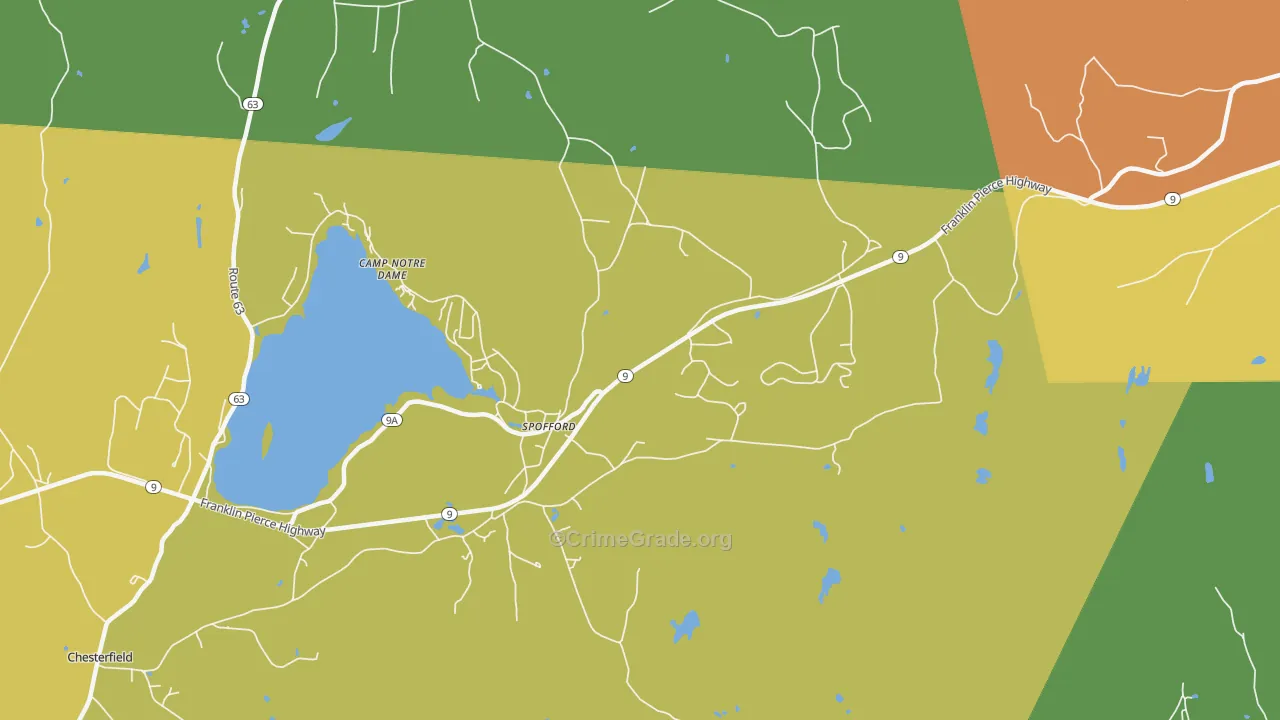 Spofford, NH Map of Vandalism Rates