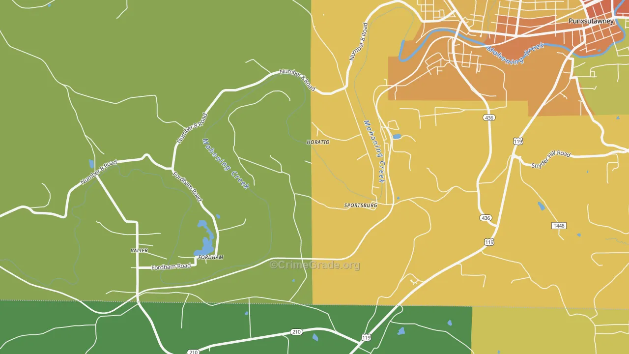 Sportsburg, PA Map of Vandalism Rates