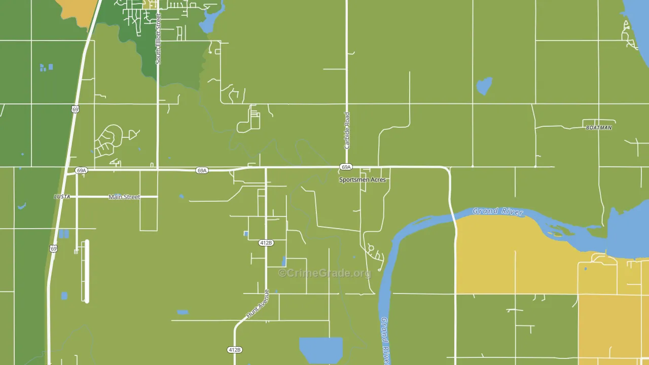 Sportsmen Acres, OK Map of Vandalism Rates