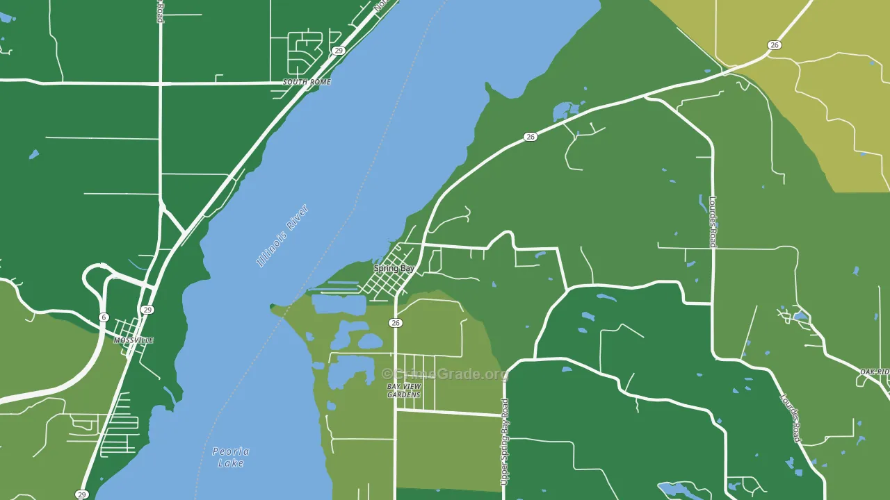 Spring Bay, IL Map of Vandalism Rates