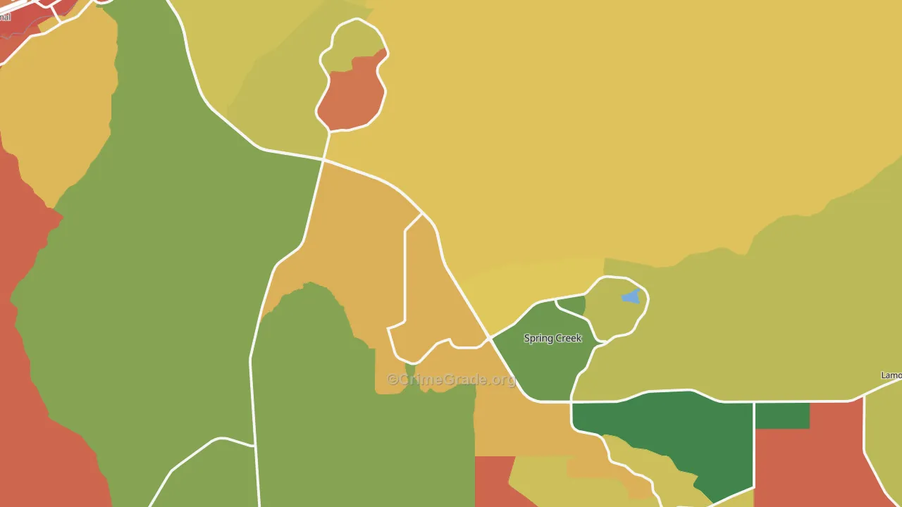 Spring Creek, NV Map of Vandalism Rates