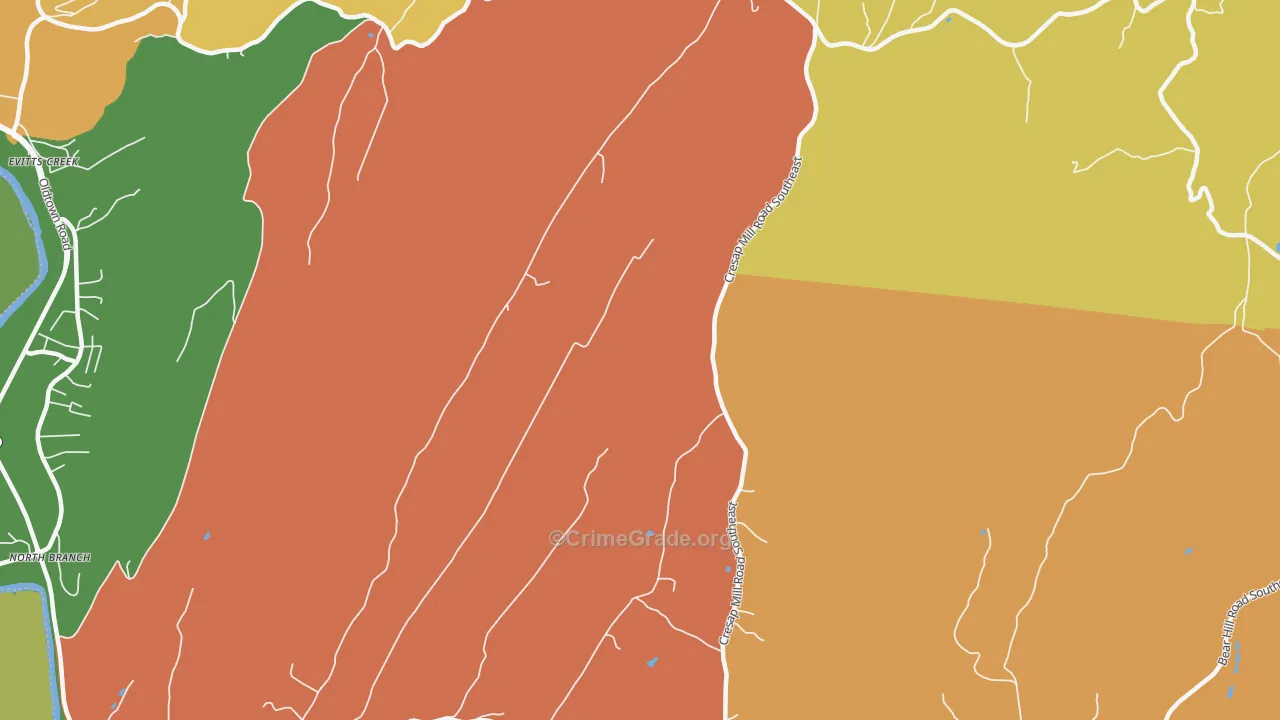 Spring Gap, MD Map of Vandalism Rates