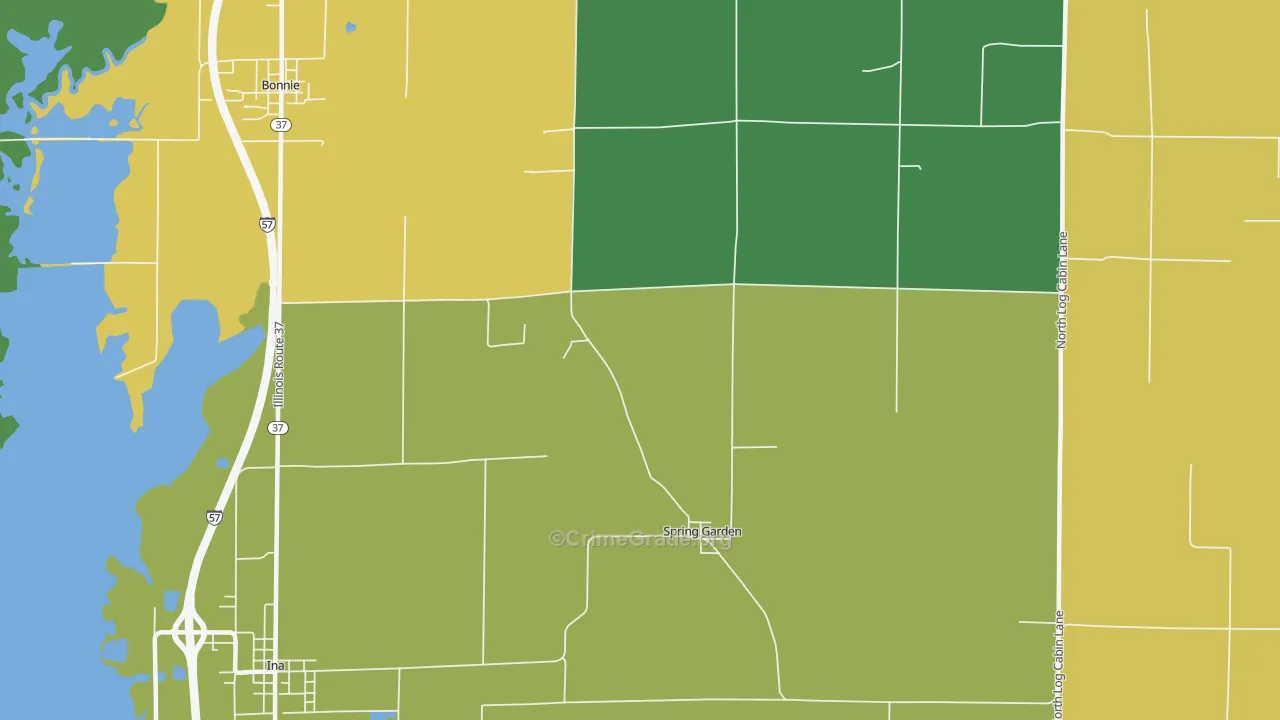 Spring Garden, IL Map of Vandalism Rates