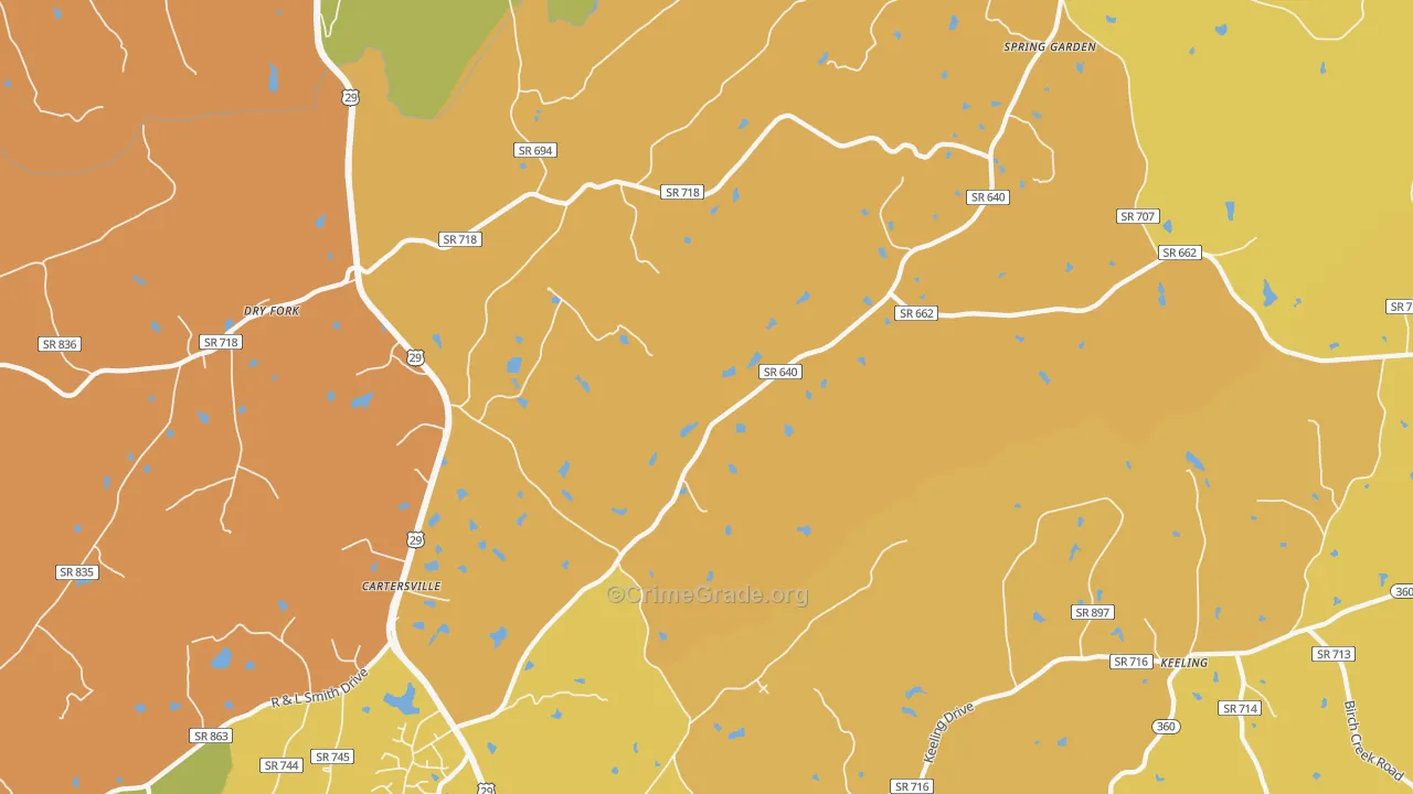 Spring Garden, VA Map of Vandalism Rates