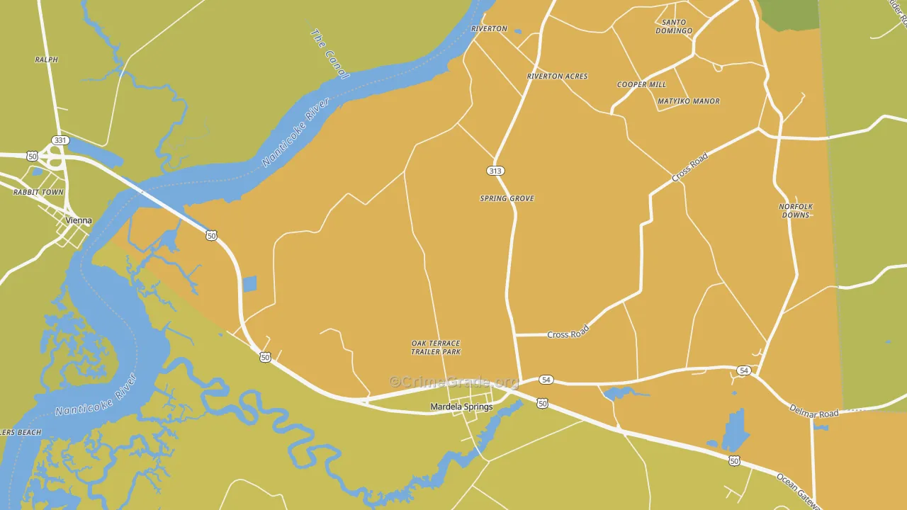 Spring Grove, MD Map of Vandalism Rates