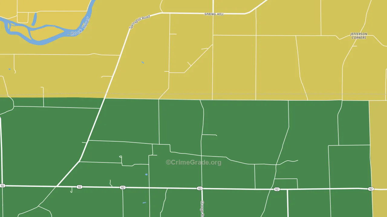 Spring Hill, IL Map of Vandalism Rates