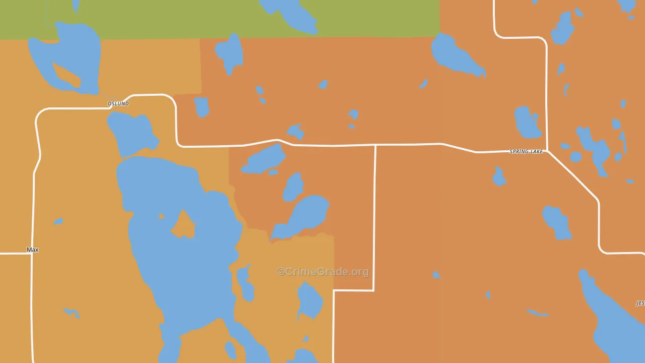 Spring Lake, MN Map of Vandalism Rates