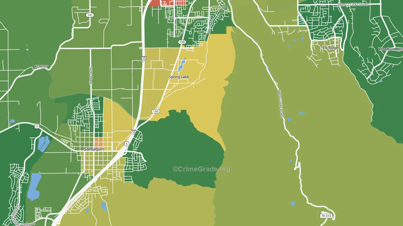 Spring Lake, UT Map of Vandalism Rates