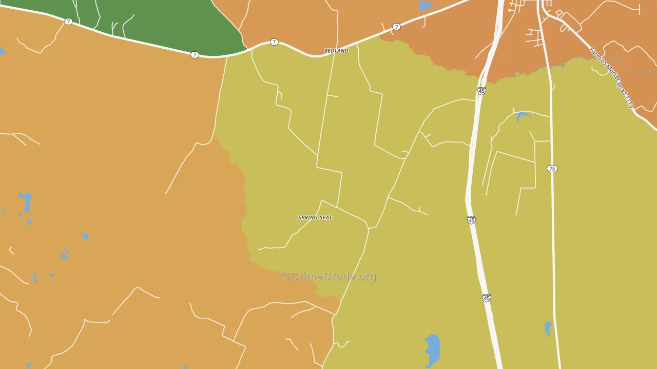 Spring Seat, TX Map of Vandalism Rates