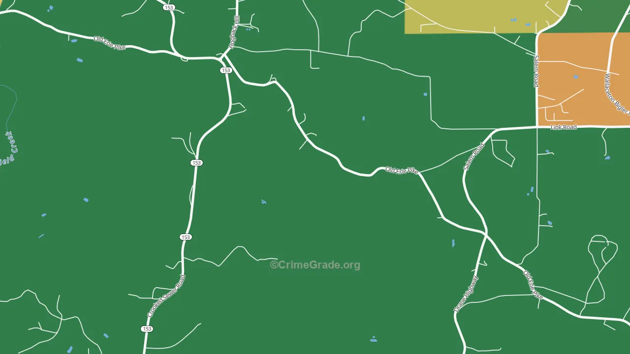 Spring Valley, PA Map of Vandalism Rates
