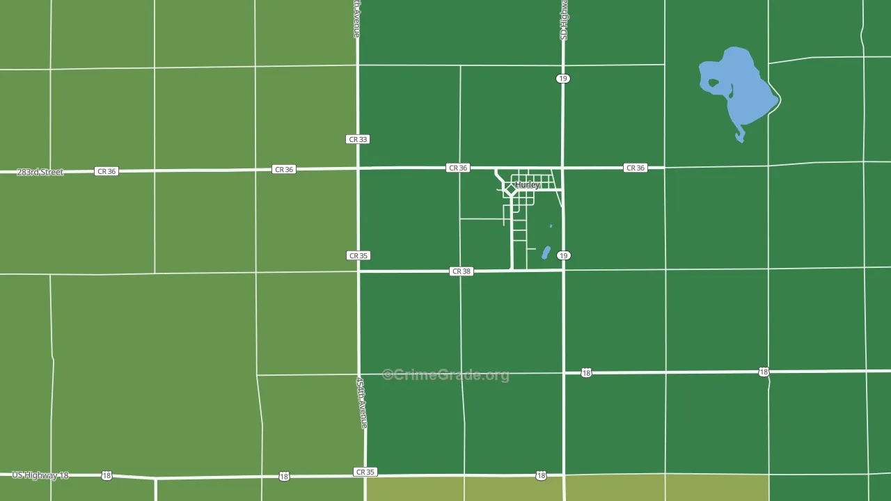 Spring Valley, SD Map of Vandalism Rates
