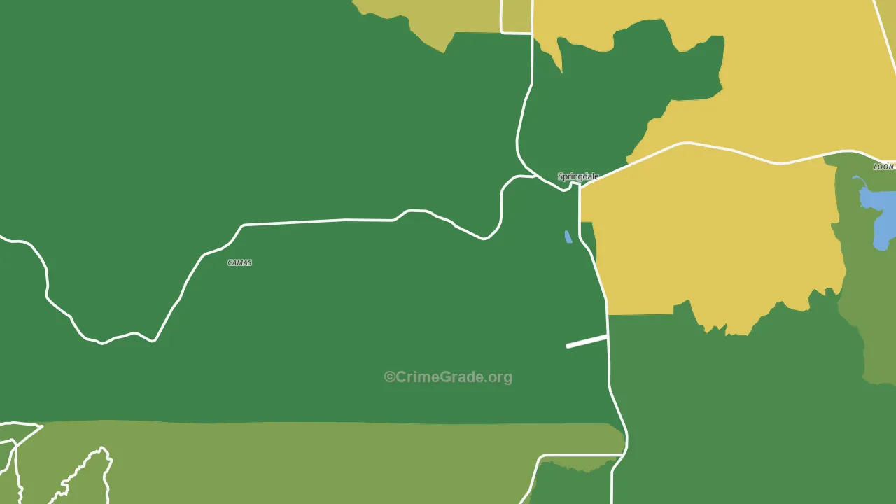 Springdale, WA Map of Vandalism Rates