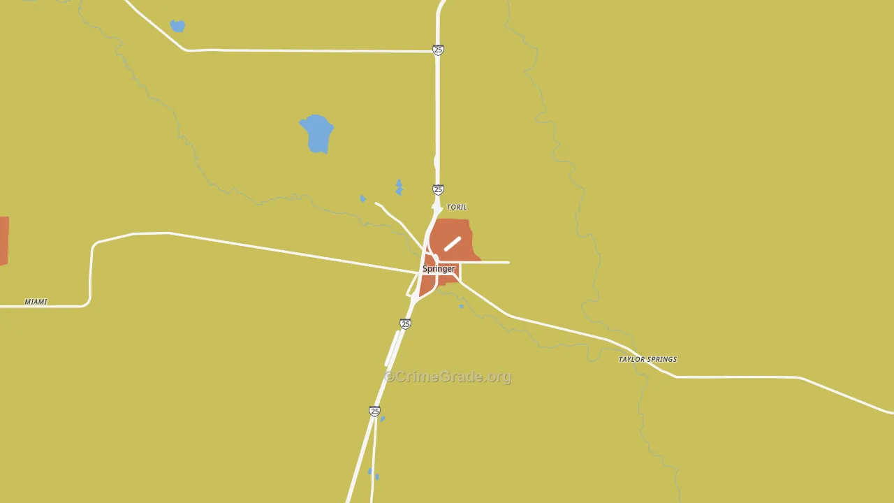 Springer, NM Map of Vandalism Rates
