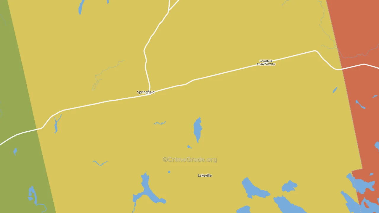 Springfield, ME Map of Vandalism Rates