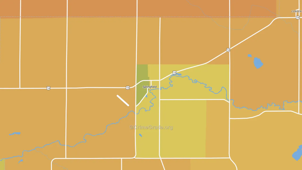 Springfield, MN Map of Vandalism Rates