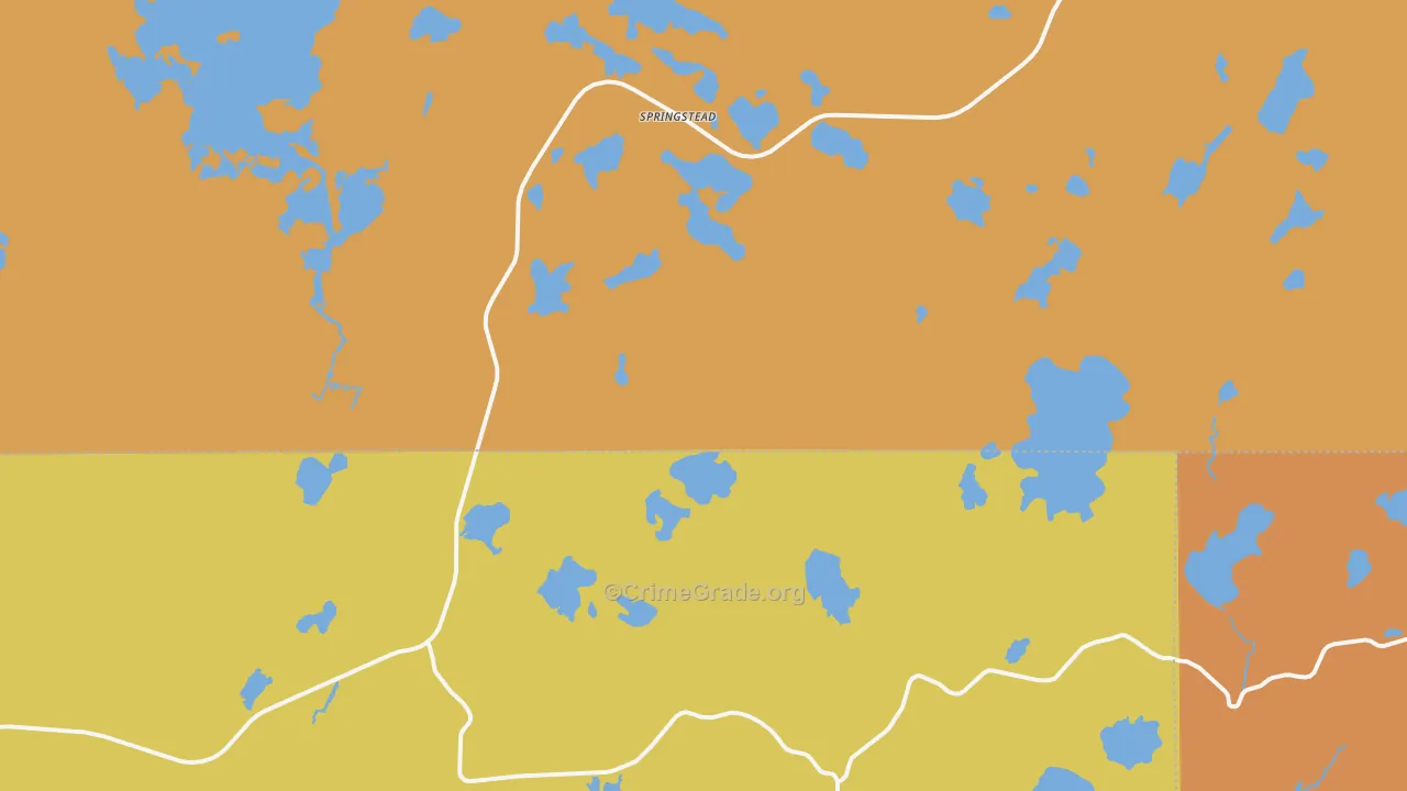 Springstead, WI Map of Vandalism Rates