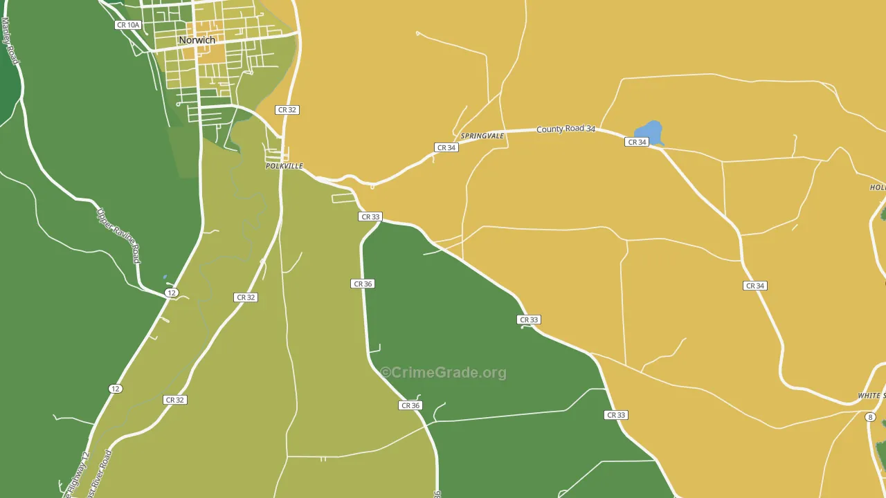 Springvale, NY Map of Vandalism Rates