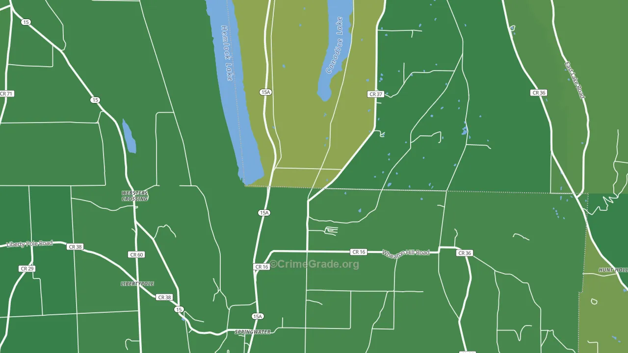 Springwater, NY Map of Vandalism Rates