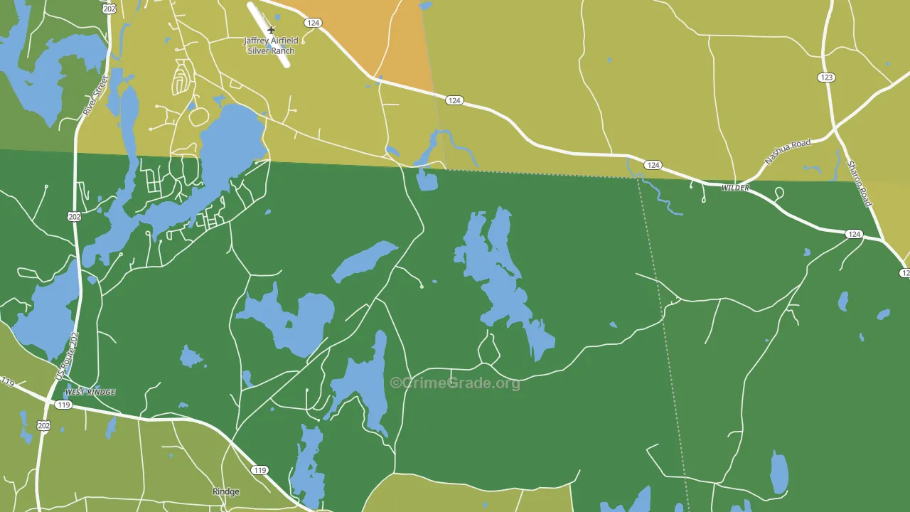 Squantum, NH Map of Vandalism Rates