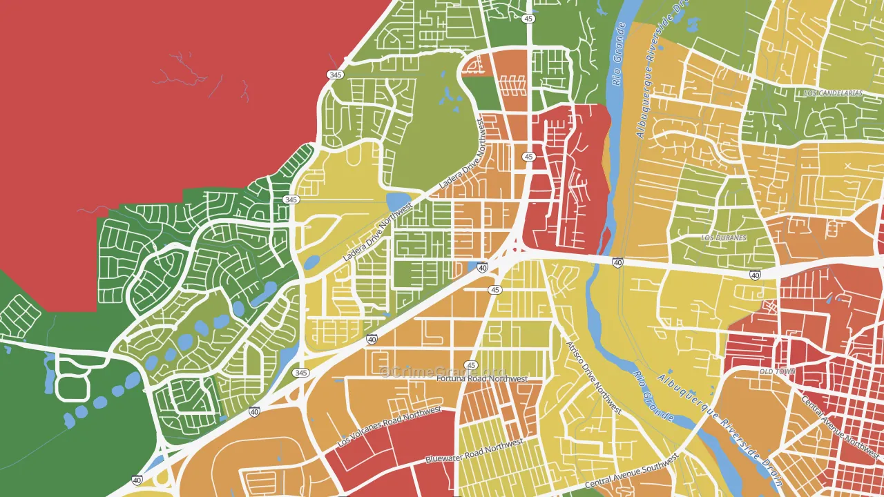 SR Marmon, Albuquerque, NM Map of Vandalism Rates