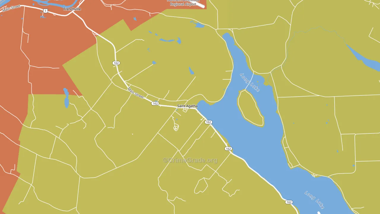 St. Agatha, ME Map of Vandalism Rates