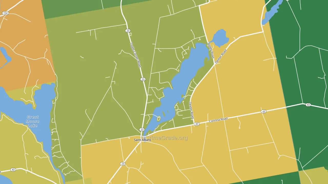 St. Albans, ME Map of Vandalism Rates