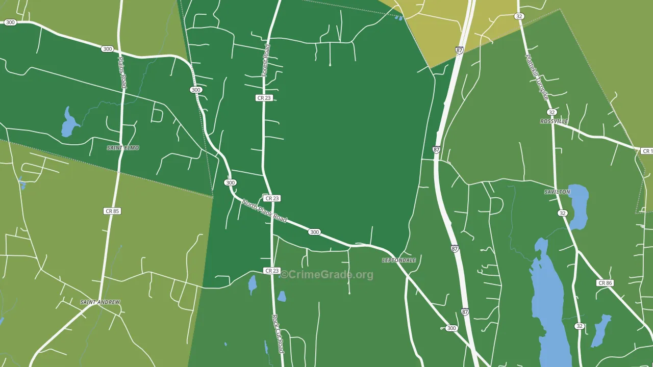 St. Andrew, NY Map of Vandalism Rates