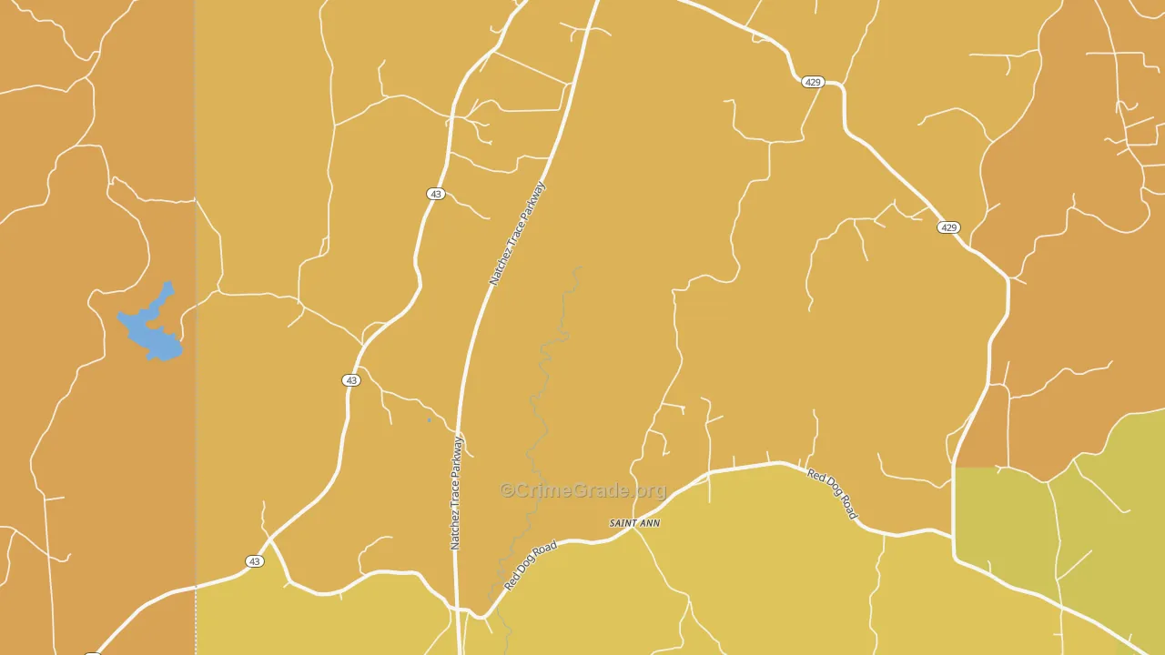 St. Ann, MS Map of Vandalism Rates