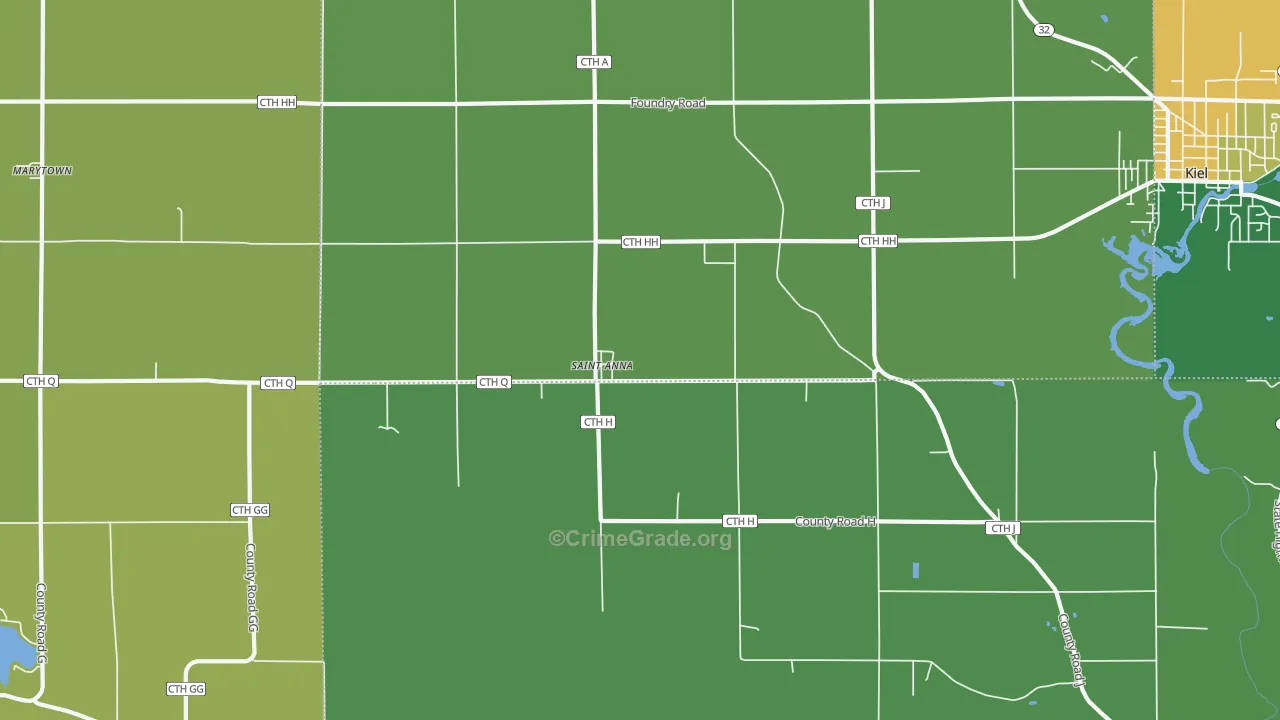 St. Anna, WI Map of Vandalism Rates
