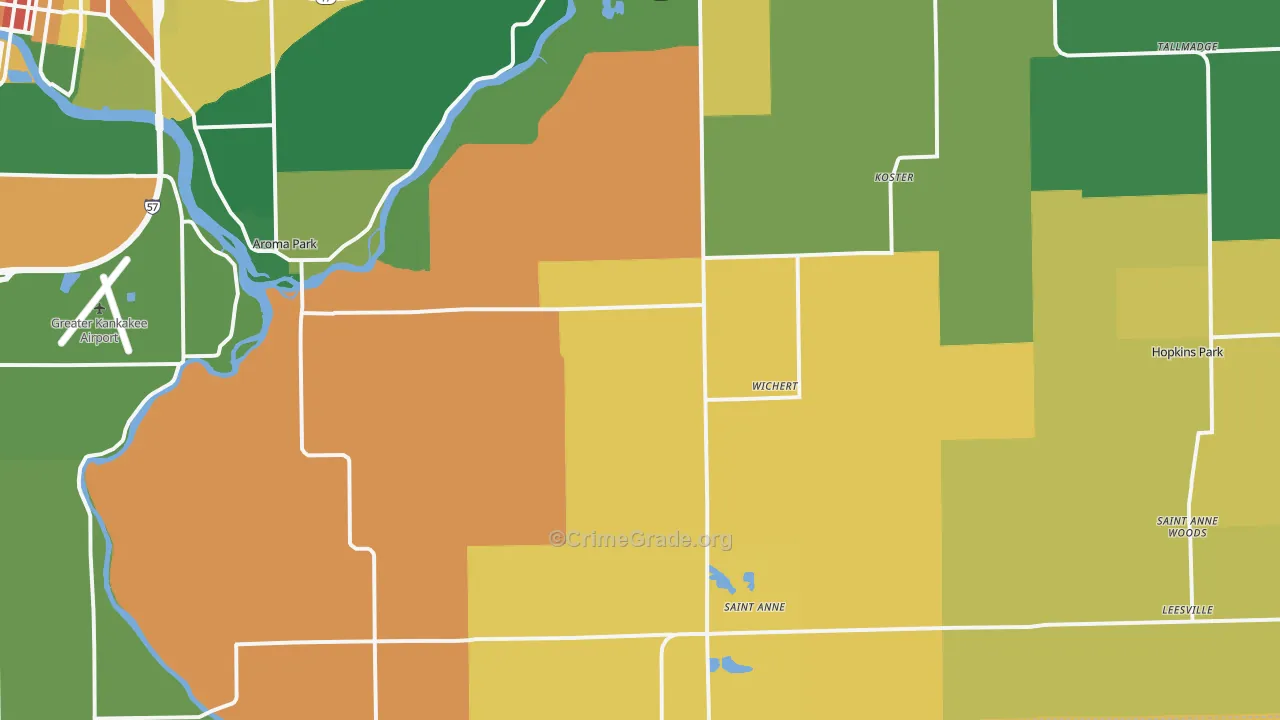 St. Anne, IL Map of Vandalism Rates