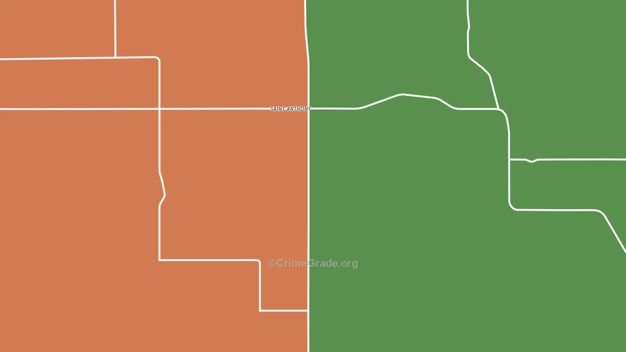 St. Anthony, ND Map of Vandalism Rates