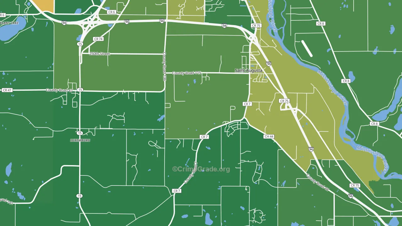 St. Augusta, MN Map of Vandalism Rates