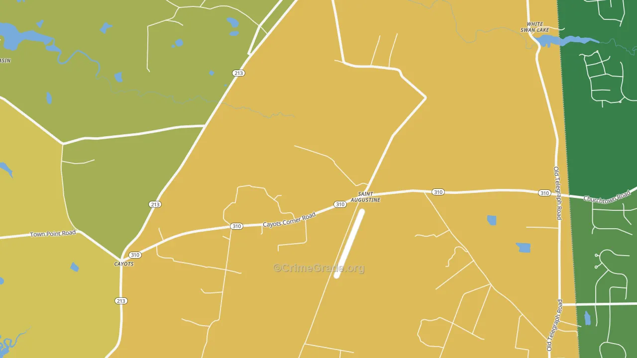St. Augustine, MD Map of Vandalism Rates