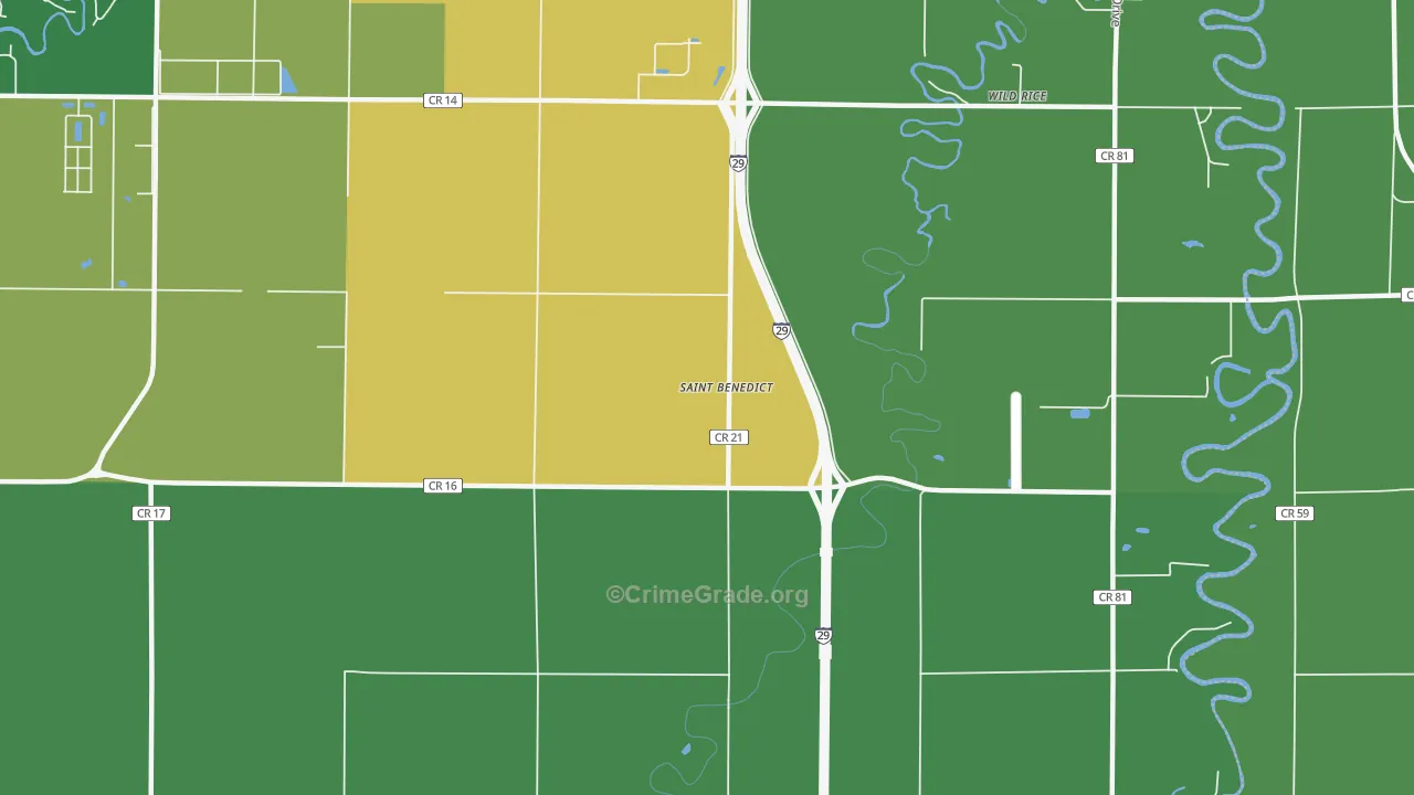 St. Benedict, ND Map of Vandalism Rates