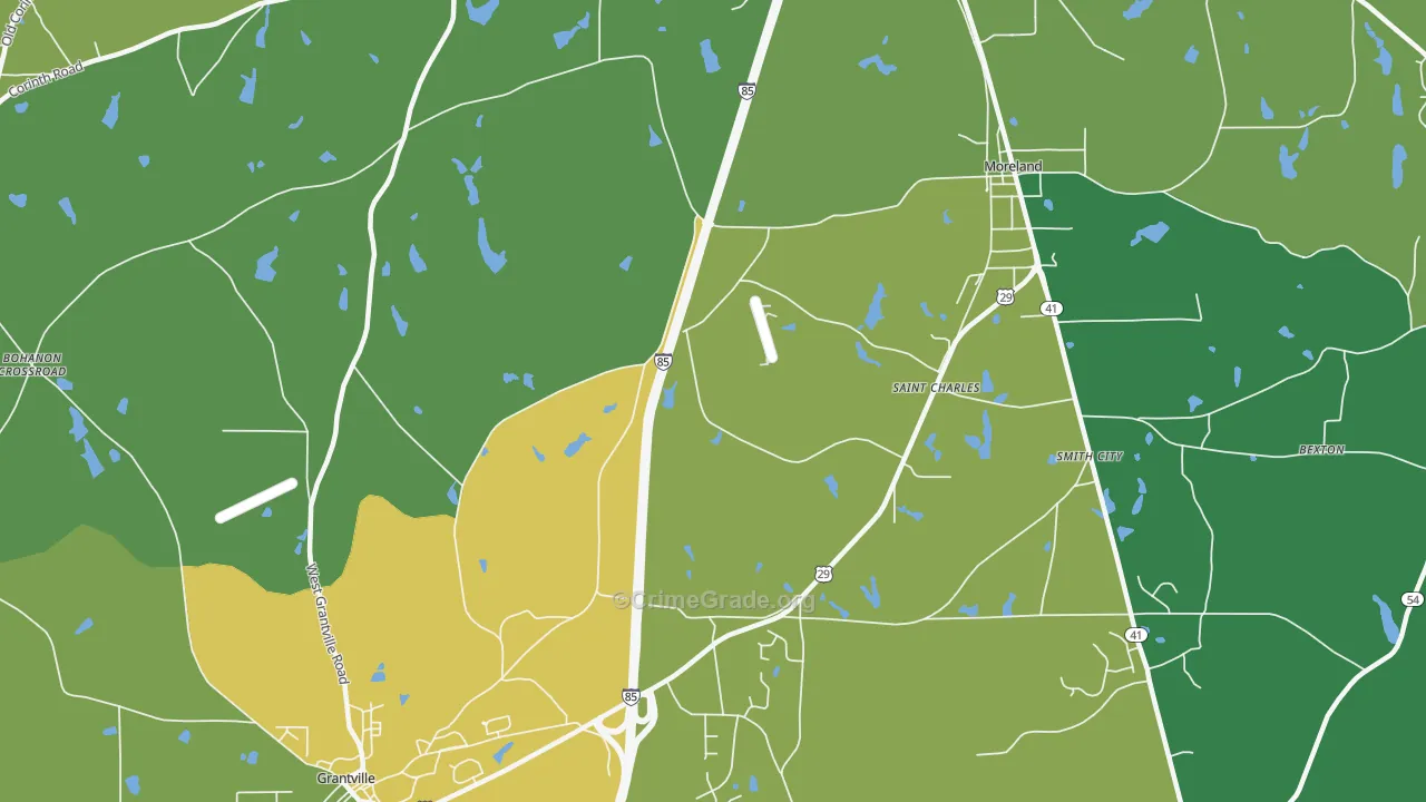 St. Charles, GA Map of Vandalism Rates