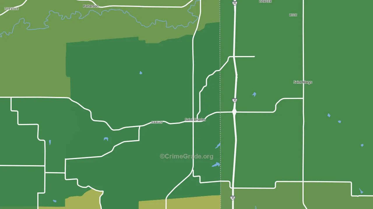 St. Charles, IA Map of Vandalism Rates