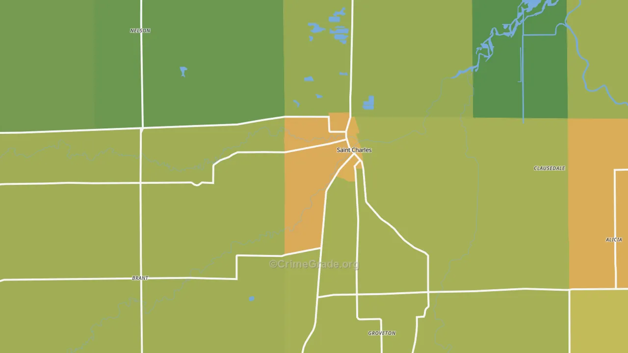 St. Charles, MI Map of Vandalism Rates