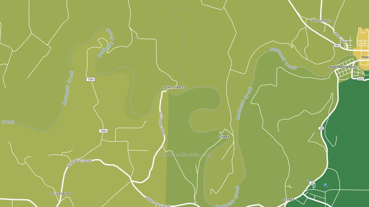 St. Charles, PA Map of Vandalism Rates