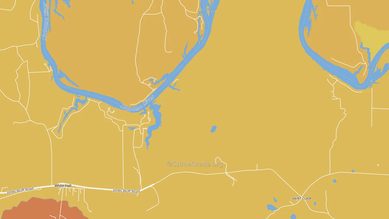 St. Clair, AL Map of Vandalism Rates