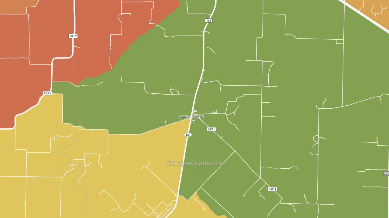St. Clement, MO Map of Vandalism Rates