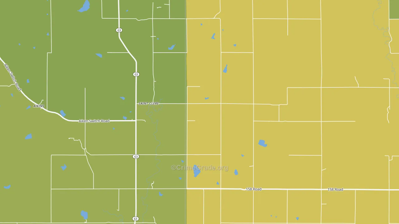 St. Clere, KS Map of Vandalism Rates