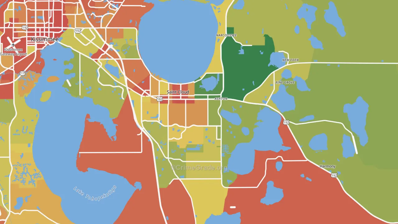 St. Cloud, FL Map of Vandalism Rates