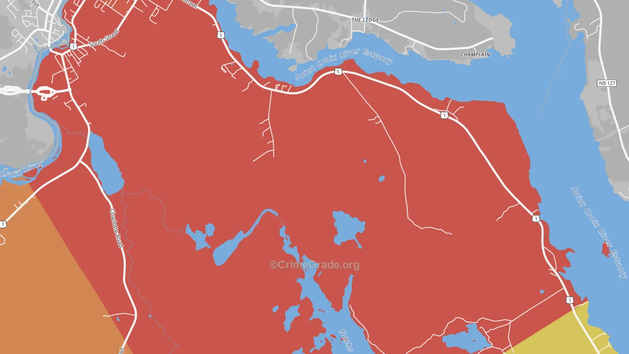 St. Croix Junction, ME Map of Vandalism Rates