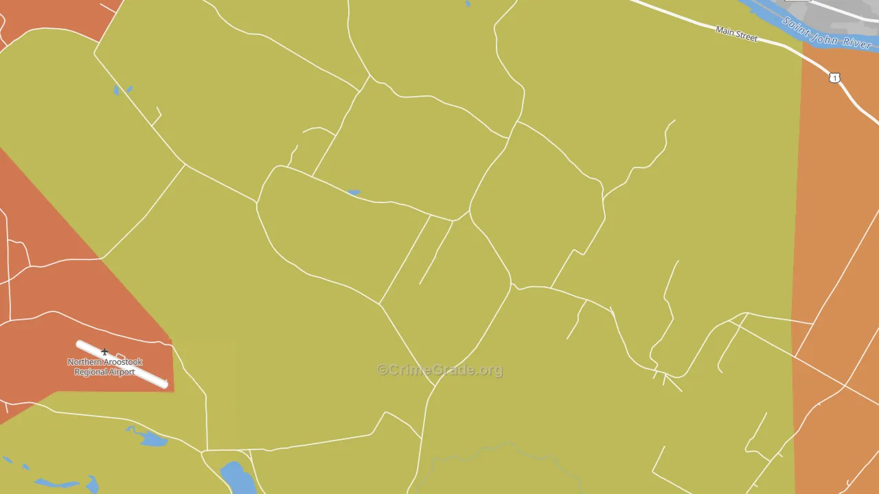 St. David, ME Map of Vandalism Rates