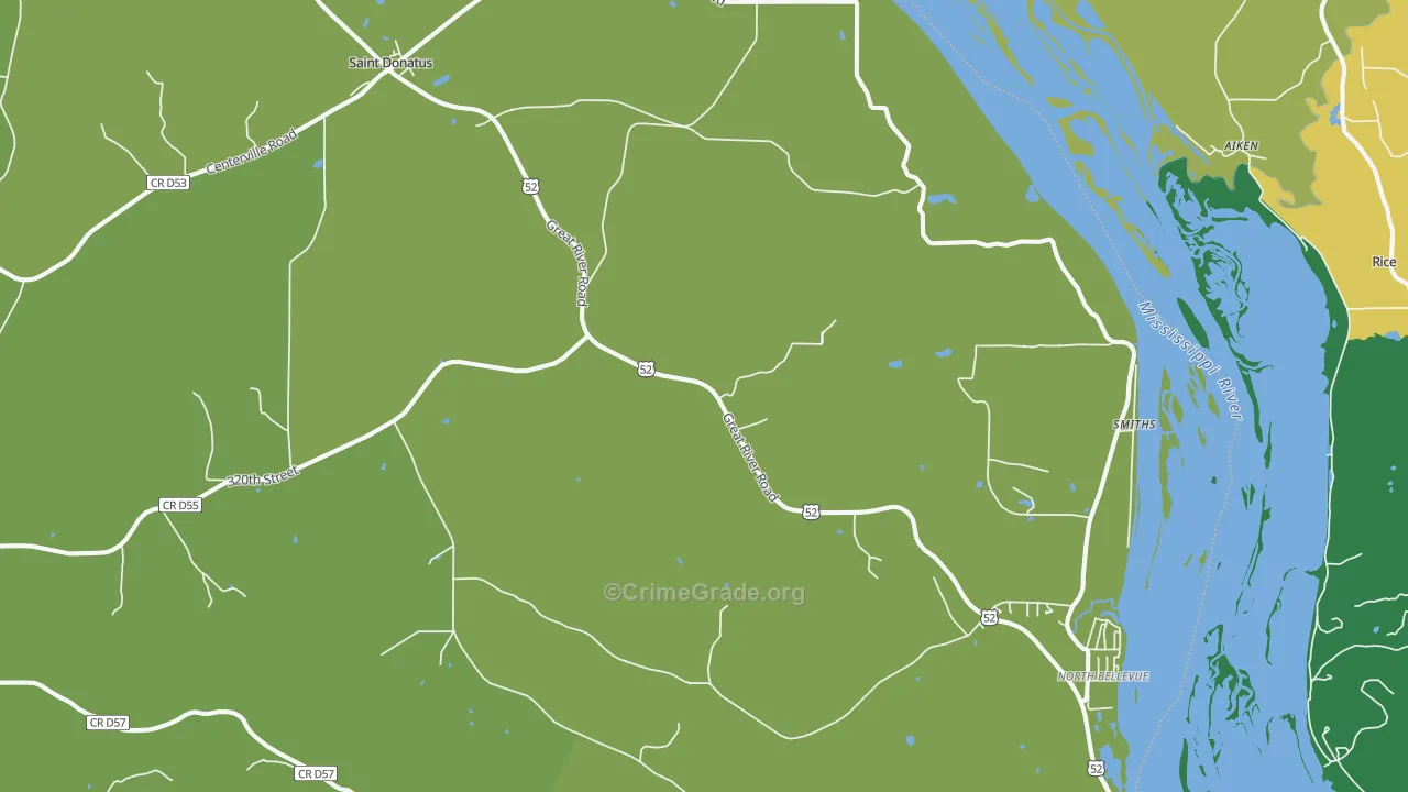 St. Donatus, IA Map of Vandalism Rates