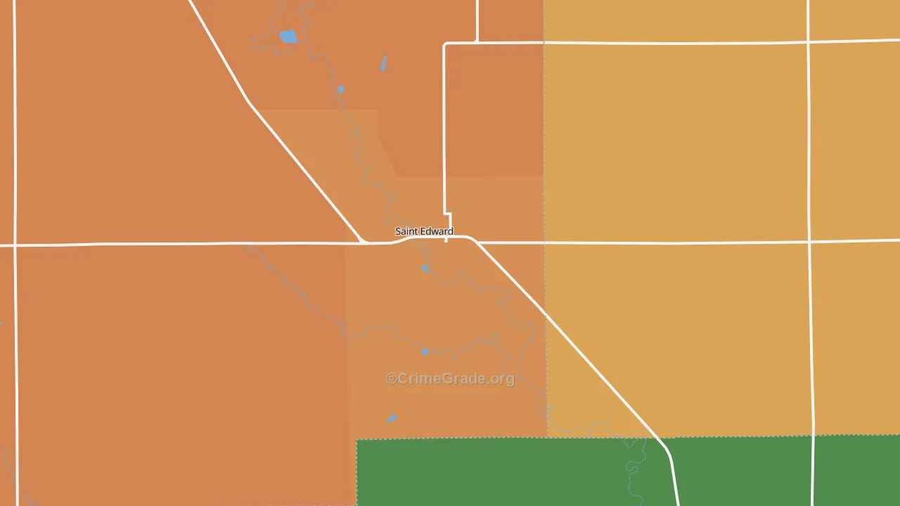 St. Edward, NE Map of Vandalism Rates