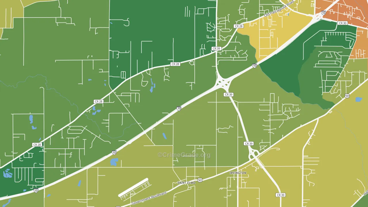 St. Elmo, AL Map of Vandalism Rates