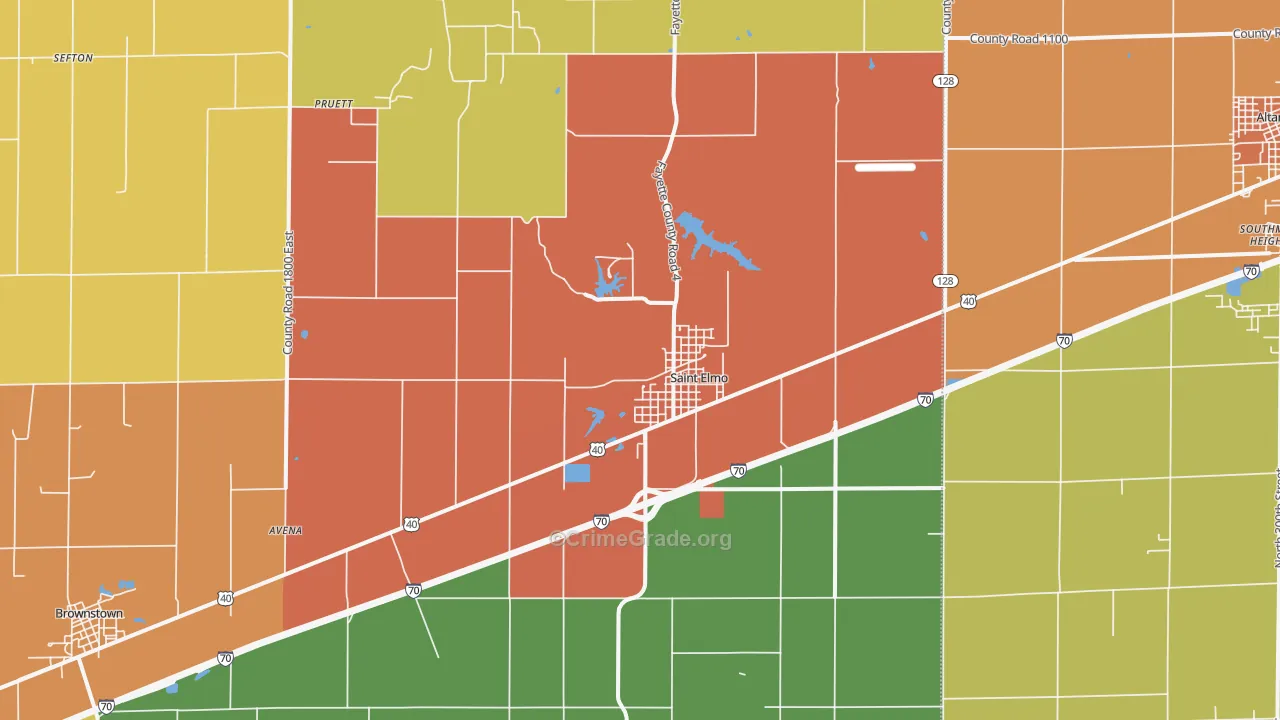 St. Elmo, IL Map of Vandalism Rates